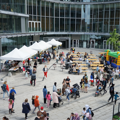 Spiseområde på festivalen